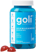 Ashwagandha & Vitamin D Gummy - 60 Count - Mixed Berry, KSM-66, Vegan, Plant Based, Non-Gmo, Gluten-Free & Gelatin Free Relax. Restore. Unwind, Pack of 1