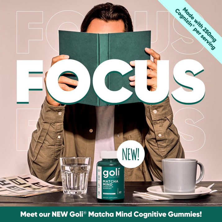 Matcha Mind Gummies - 60 Count - Green Tea Leaves Powder with Cognizin for Focus, Attention and Brain Health, Vegan, Non-Gmo, Gluten-Free & Gelatin Free.