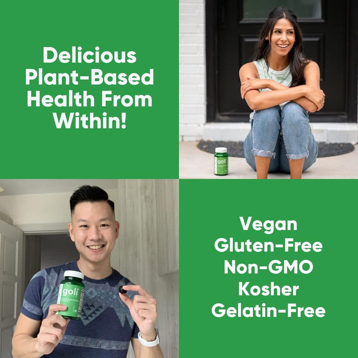 Supergreen Vitamin Gummy - 60 Count - Essential Vitamins and Minerals - Plant-Based, Vegan, Gluten-Free & Gelatin Free - Health from Within, Pack of 1