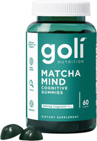 Matcha Mind Gummies - 60 Count - Green Tea Leaves Powder with Cognizin for Focus, Attention and Brain Health, Vegan, Non-Gmo, Gluten-Free & Gelatin Free.
